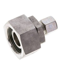 8S & 25S Stainless Steel Straight Compression Fitting with Swivel 250 bar FKM O-ring Sealing Cone ISO 8434-1