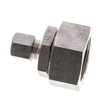 8S & 25S Stainless Steel Straight Compression Fitting with Swivel 250 bar FKM O-ring Sealing Cone ISO 8434-1