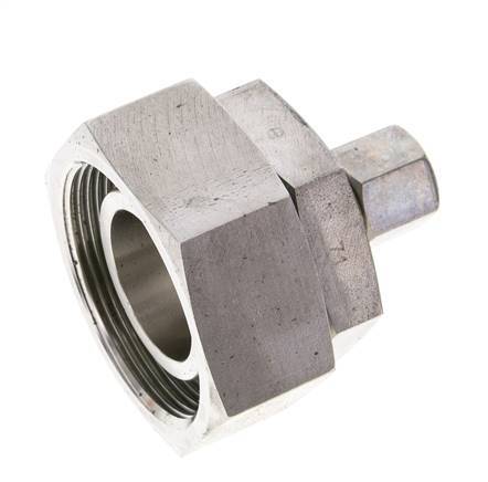 8S & 38S Stainless Steel Straight Compression Fitting with Swivel 250 bar FKM O-ring Sealing Cone ISO 8434-1
