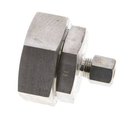 8S & 38S Stainless Steel Straight Compression Fitting with Swivel 250 bar FKM O-ring Sealing Cone ISO 8434-1