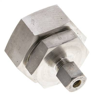8S & 38S Stainless Steel Straight Compression Fitting with Swivel 250 bar FKM O-ring Sealing Cone ISO 8434-1