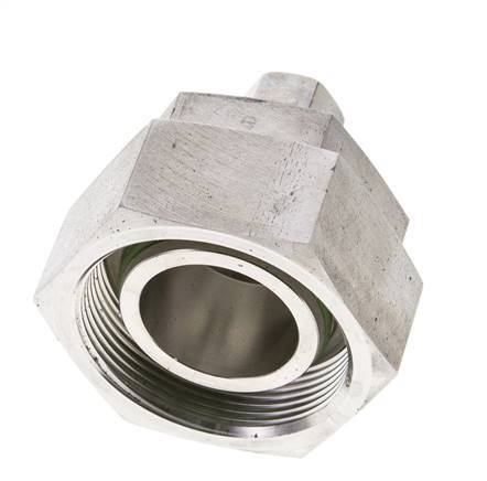 8S & 38S Stainless Steel Straight Compression Fitting with Swivel 250 bar FKM O-ring Sealing Cone ISO 8434-1