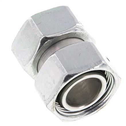 28L Zink plated Steel Straight with Swivel 160 bar NBR O-ring Sealing Cone ISO 8434-1