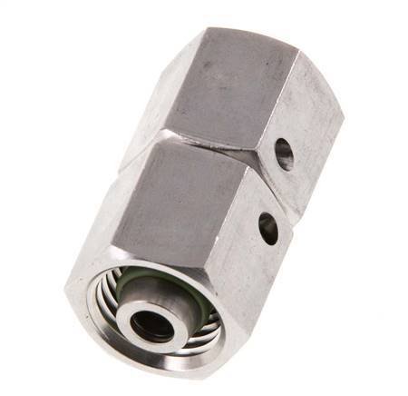 8L Edelstahl gerade mit Drehgelenk 315 bar FKM O-Ring-Dichtkonus ISO 8434-1