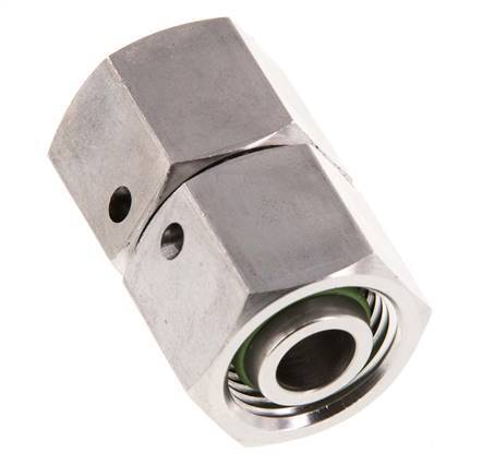 12L Edelstahl gerade mit Drehgelenk 315 bar FKM O-Ring-Dichtkonus ISO 8434-1