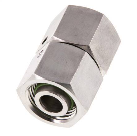 12L Edelstahl gerade mit Drehgelenk 315 bar FKM O-Ring-Dichtkonus ISO 8434-1