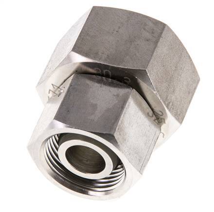 20S & 25S Edelstahl gerade mit Drehgelenk 400 bar FKM O-Ring Dichtungskonus ISO 8434-1