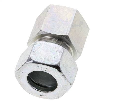 18L & M22x1.5 Zink plated Steel Straight Cutting Fitting with Female Threads 315 bar ISO 8434-1
