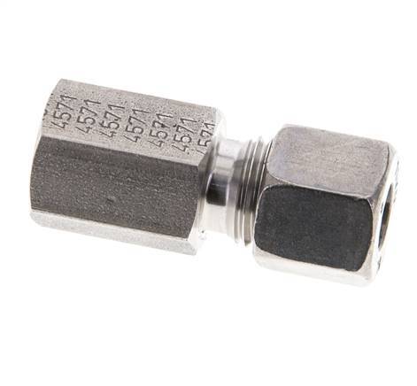 8L & M12x1.5 Stainless Steel Straight Cutting Fitting with Female Threads 315 bar ISO 8434-1