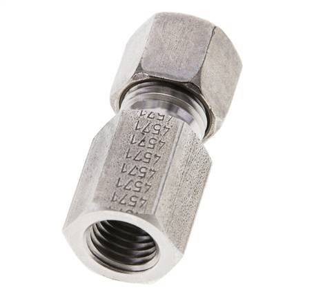 8L & M12x1.5 Stainless Steel Straight Cutting Fitting with Female Threads 315 bar ISO 8434-1