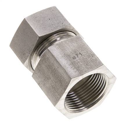 28L & M33x2 Stainless Steel Straight Cutting Fitting with Female Threads 160 bar ISO 8434-1