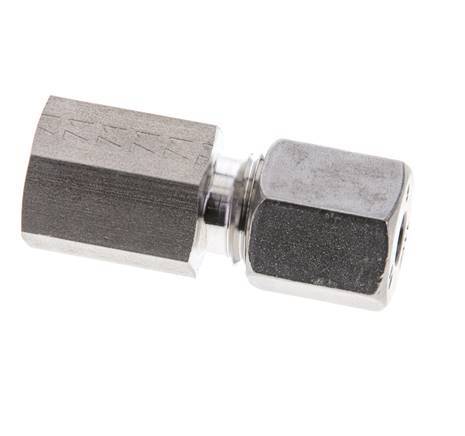 6S & M12x1.5 Stainless Steel Straight Cutting Fitting with Female Threads 630 bar ISO 8434-1