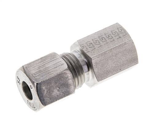 8S & M14x1.5 Stainless Steel Straight Cutting Fitting with Female Threads 630 bar ISO 8434-1