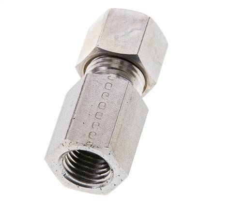 8L & M12x1.5 Stainless Steel Straight Compression Fitting with Female Threads 315 bar ISO 8434-1