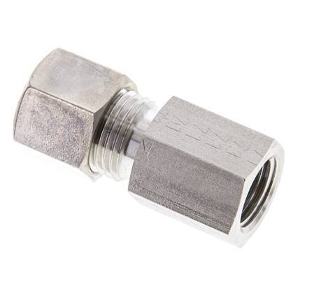 10L & M14x1.5 Stainless Steel Straight Compression Fitting with Female Threads 315 bar ISO 8434-1