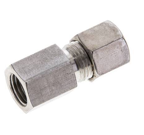 8S & M14x1.5 Stainless Steel Straight Compression Fitting with Female Threads 500 bar ISO 8434-1