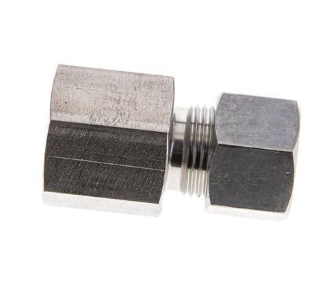 12S & M20x1.5 Stainless Steel Straight Compression Fitting with Female Threads 400 bar ISO 8434-1
