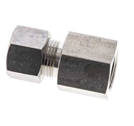 12S & M20x1.5 Stainless Steel Straight Compression Fitting with Female Threads 400 bar ISO 8434-1