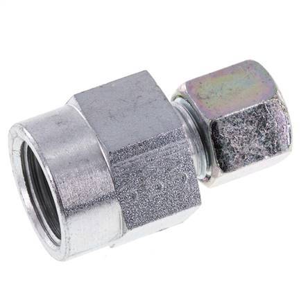 8S & G1/2'' Zink plated Steel Straight Cutting Fitting with Female Threads for Pressure Gauges 630 bar ISO 8434-1