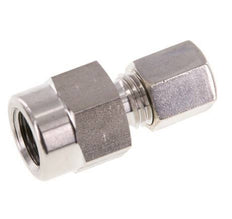 6L & G1/4'' Stainless Steel Straight Compression Fitting with Female Threads for Pressure Gauges 315 bar ISO 8434-1