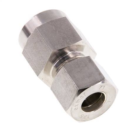 12S & G1/2'' Stainless Steel Straight Compression Fitting with Female Threads for Pressure Gauges 400 bar ISO 8434-1