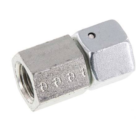 10L & G1/4'' Zink plated Steel Straight Swivel with Female Threads for Pressure Gauges 315 bar NBR Sealing Cone ISO 8434-1