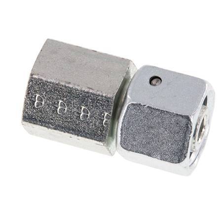 10L & G1/4'' Zink plated Steel Straight Swivel with Female Threads for Pressure Gauges 315 bar NBR Sealing Cone ISO 8434-1