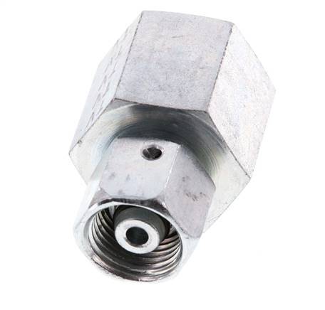 8S & G1/2'' Verzinktes Stahl-Drehgelenk mit Innengewinde für Druckmessgeräte 630 bar NBR-Dichtkonus ISO 8434-1