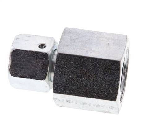 8S & G1/2'' Verzinktes Stahl-Drehgelenk mit Innengewinde für Druckmessgeräte 630 bar NBR-Dichtkonus ISO 8434-1