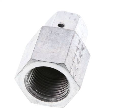 8S & G1/2'' Verzinktes Stahl-Drehgelenk mit Innengewinde für Druckmessgeräte 630 bar NBR-Dichtkonus ISO 8434-1