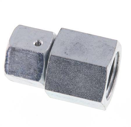 10S & G1/2'' Verzinktes Stahl-Drehgelenk mit Innengewinde für Druckmessgeräte 630 bar NBR-Dichtkonus ISO 8434-1