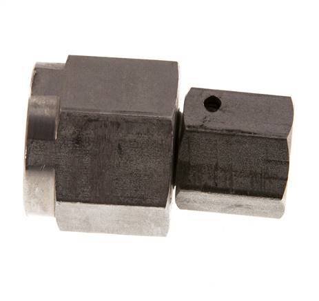 8S & G1/2'' Edelstahl-Drehgelenk mit Innengewinde für Druckmessgeräte 630 bar FKM-Dichtkonus ISO 8434-1