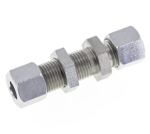 10L verzinkter Stahl Gerade Schneidverschraubung Schottwand 315 bar ISO 8434-1