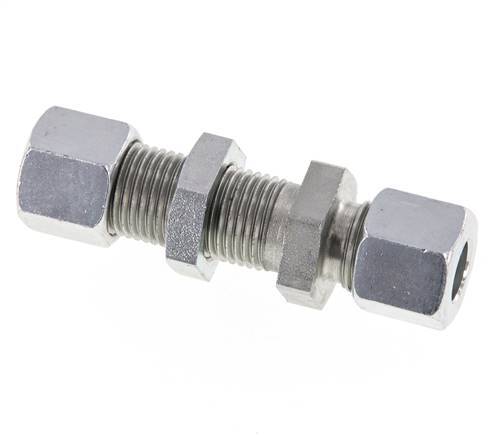 10L verzinkter Stahl Gerade Schneidverschraubung Schottwand 315 bar ISO 8434-1