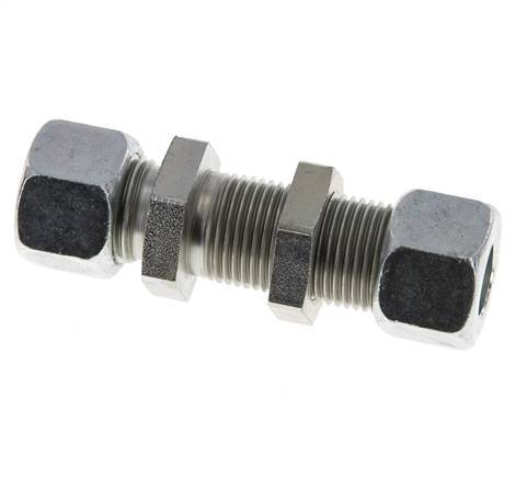 12L verzinkter Stahl Gerade Schneidverschraubung Schottwand 315 bar ISO 8434-1