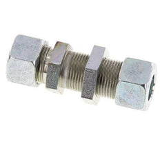 15L Zink plated Steel Straight Cutting Fitting Bulkhead 315 bar ISO 8434-1