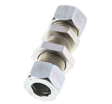 15L Zink plated Steel Straight Cutting Fitting Bulkhead 315 bar ISO 8434-1