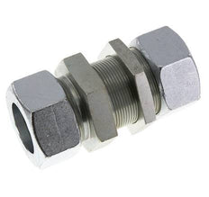 38S Zink plated Steel Straight Cutting Fitting Bulkhead 315 bar ISO 8434-1