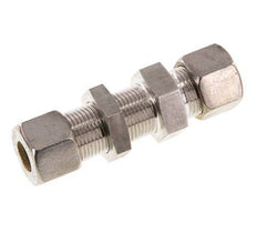 12S Edelstahl-Verschraubung mit gerader Verschraubung und Schott 400 bar ISO 8434-1