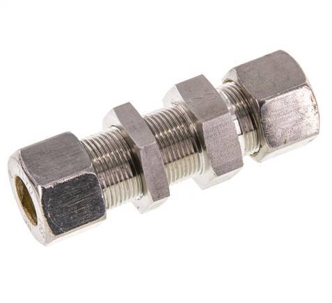 16S Edelstahl-Verschraubung mit gerader Verschraubung und Schott 400 bar ISO 8434-1