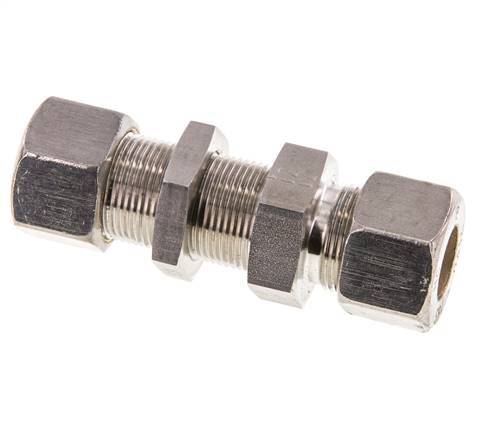 16S Edelstahl-Verschraubung mit gerader Verschraubung und Schott 400 bar ISO 8434-1