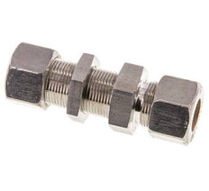 16S Edelstahl-Verschraubung mit gerader Verschraubung und Schott 400 bar ISO 8434-1