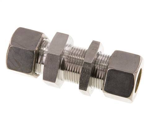 20S Edelstahlverschraubung mit gerader Verschraubung und Schott 250 bar ISO 8434-1