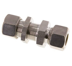 20S Edelstahlverschraubung mit gerader Verschraubung und Schott 250 bar ISO 8434-1