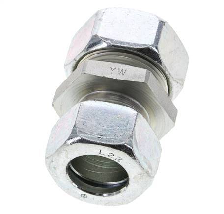 22L & 28L Zink plated Steel Straight Cutting Fitting 160 bar ISO 8434-1