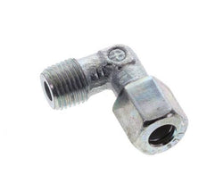6LL & M10x1 (con) Zink plated Steel Elbow Cutting Fitting with Male Threads 100 bar ISO 8434-1 [2 Pieces]