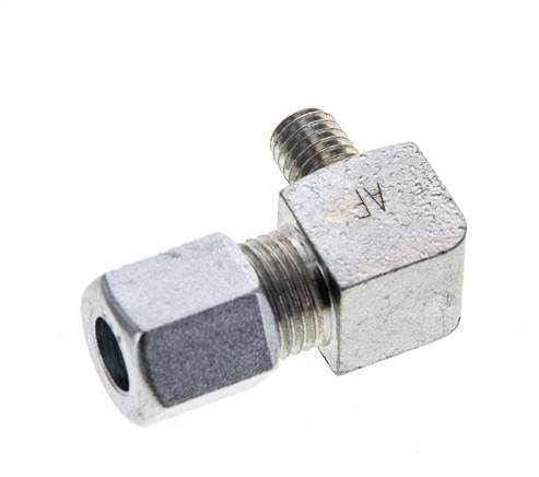 6LL & M6 (con) Verzinktes Stahl-Winkelstück mit Außengewinde 100 bar ISO 8434-1