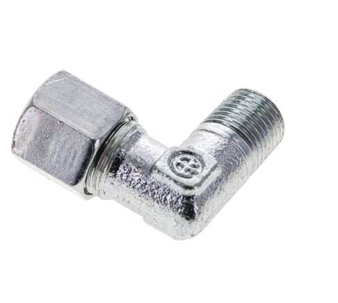 8LL & M10x1 (con) Verzinktes Stahl-Winkelstück mit Außengewinde 315 bar ISO 8434-1