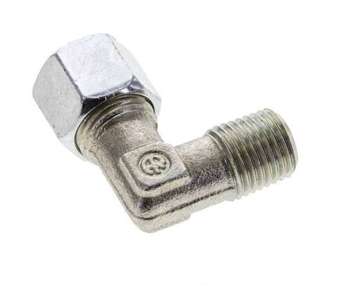 10L & M14x1,5 (con) Verzinkter Stahlwinkel-Schneidfitting mit Außengewinde 315 bar ISO 8434-1