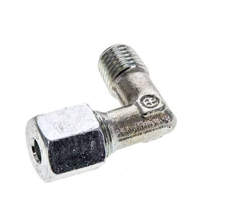 6S & M12x1,5 (con) Verzinkter Stahl-Winkelverschraubung mit Außengewinde 630 bar ISO 8434-1